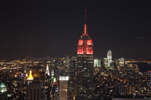 Top of the Rock: Blick nach Süden, Empire State building