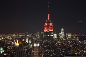 Top of the Rock: Blick nach Süden, Empire State building Top of the Rock: Blick nach Süden, Empire State building
