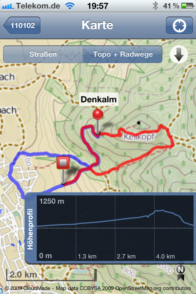 Trails Anleitung - Bedienung GPS Tracks auf dem IPhone speichern 