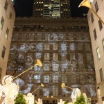 Weihnachtliche Animation am Rockefeller Center