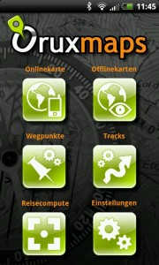 OruxMaps gps Tracker für Android HTC